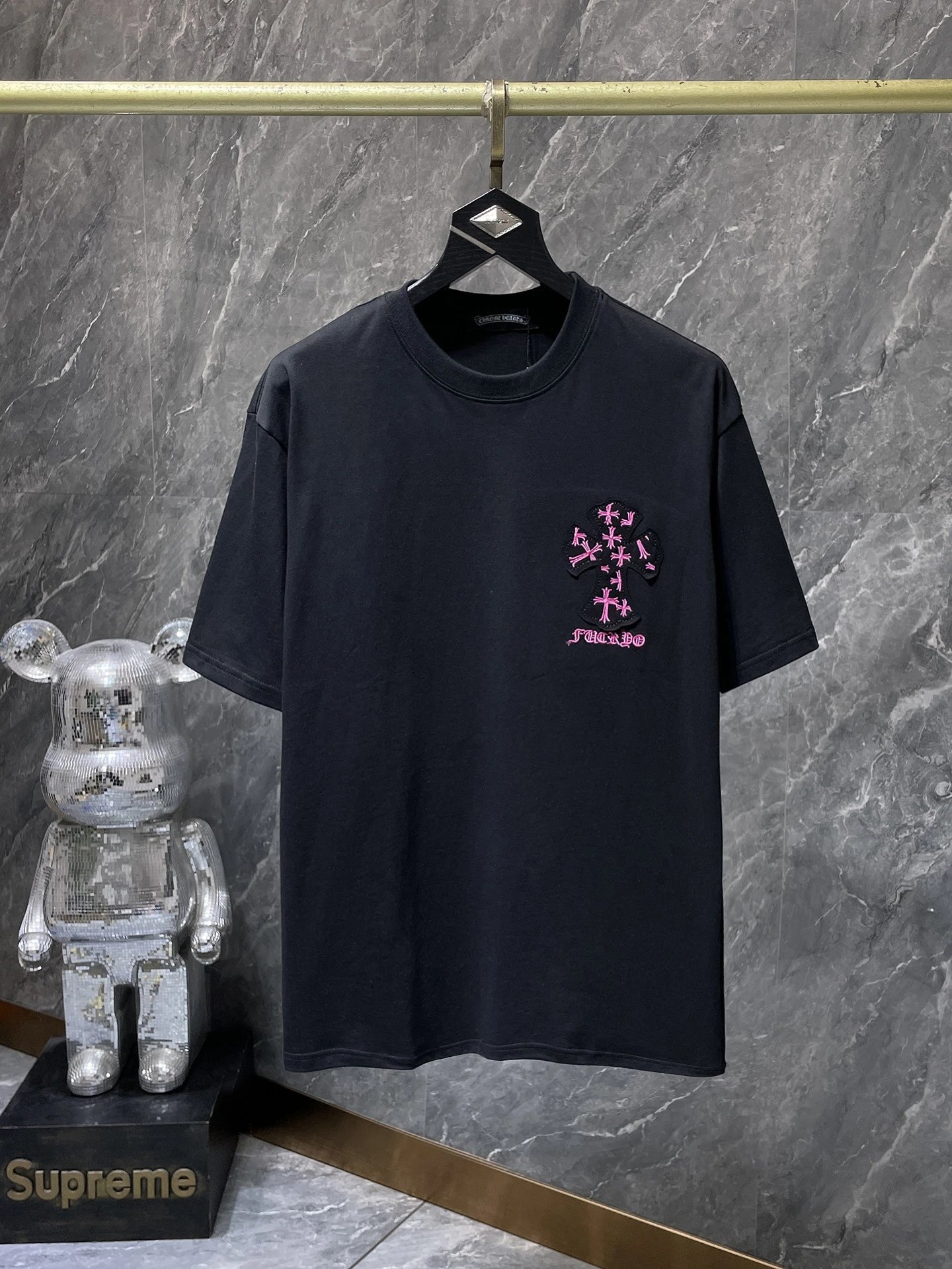 Design St Barth x Unknown Brand Graphic Print Black Oversized T-Shirt T-Shirts - 11