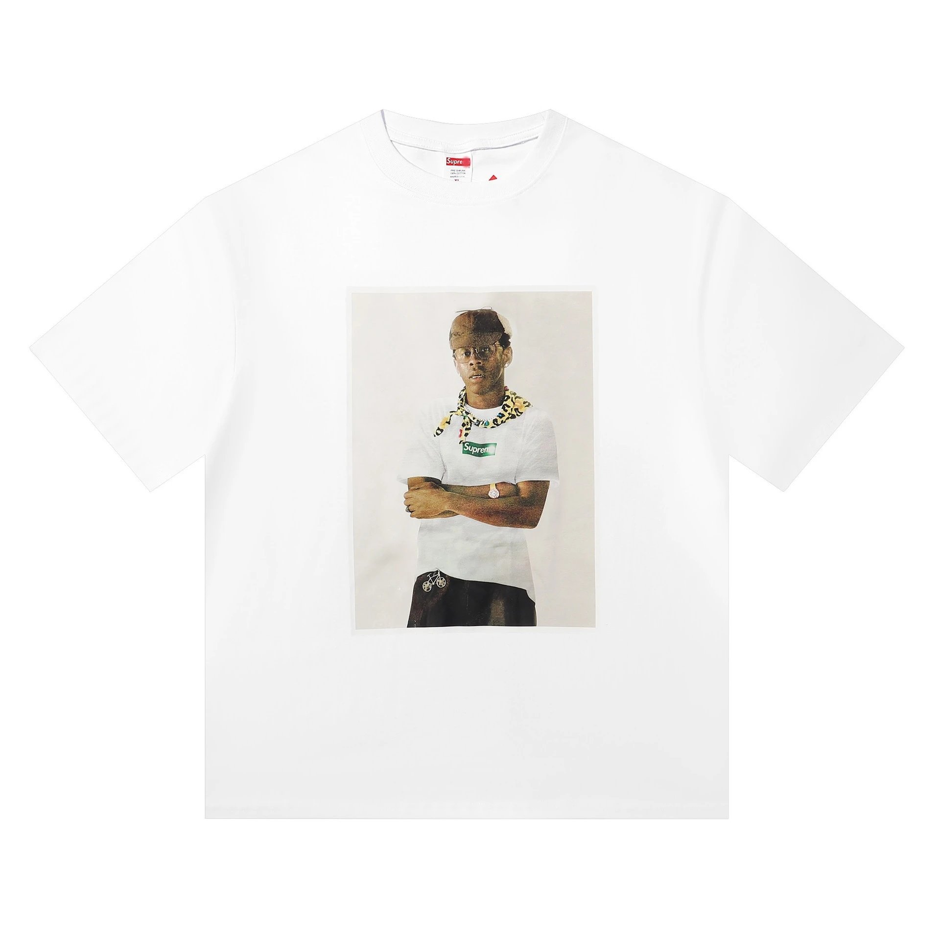 Supreme Box Logo Distorted Print White T-Shirt - 12