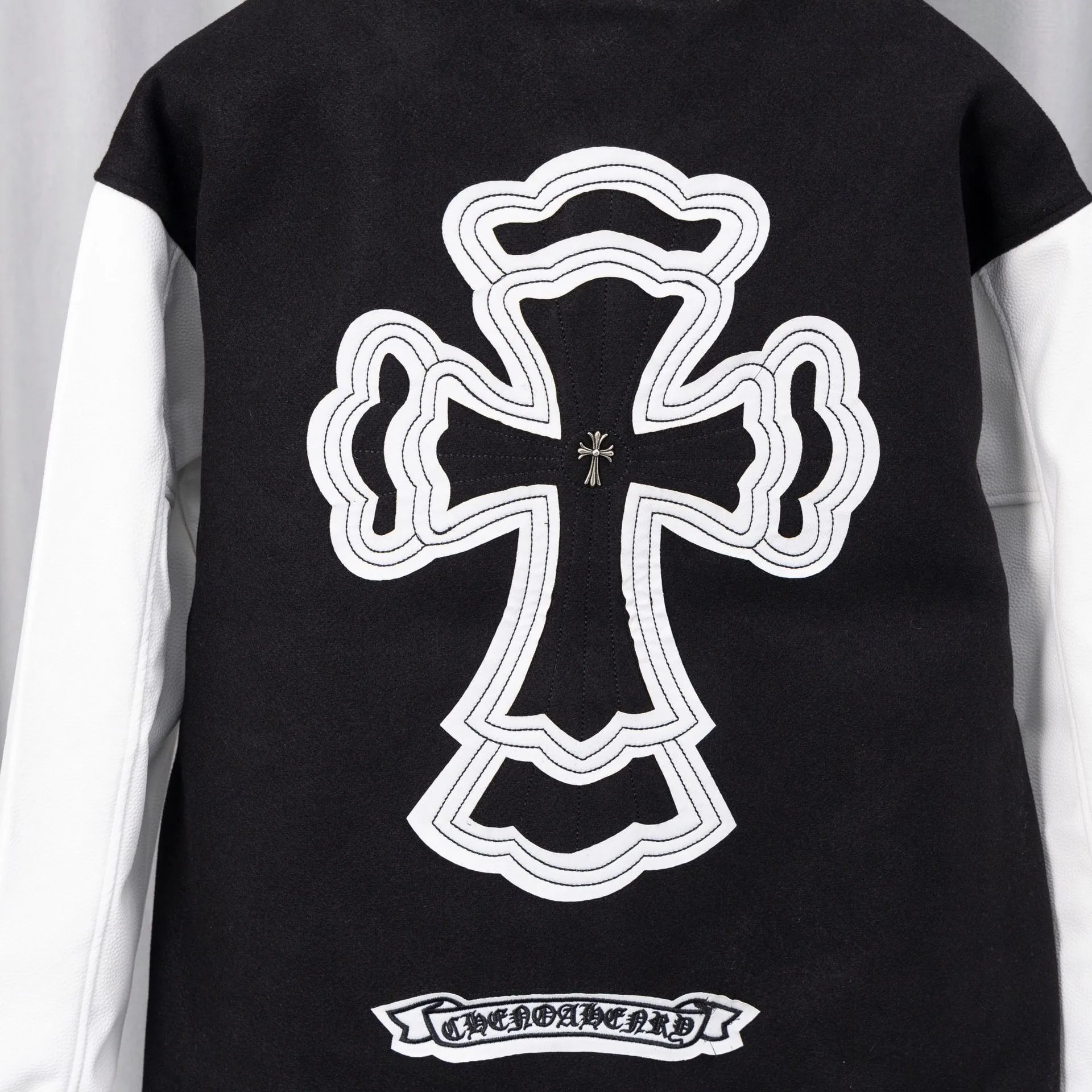 Chrome Hearts Varsity Jacket Black and White Outerwear Jacket - 12