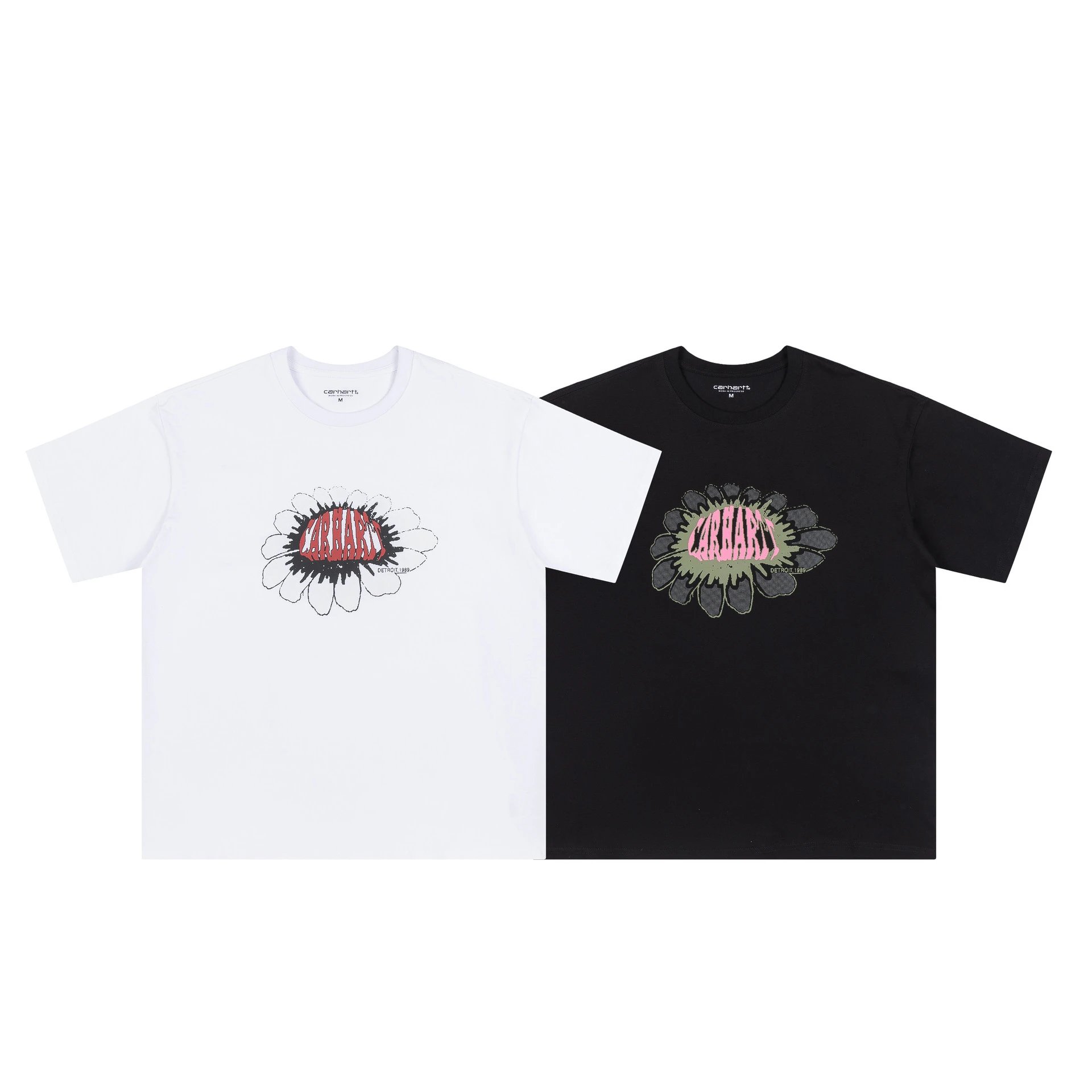Design Grid Heart Pattern Black T-Shirt - 14