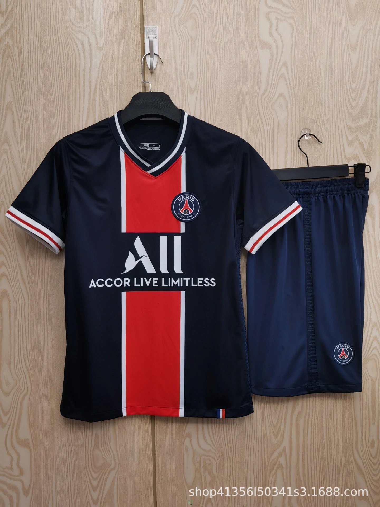 FC Barcelona 2023-24 Home Jersey Navy Blue Red Striped Football Kit - 7