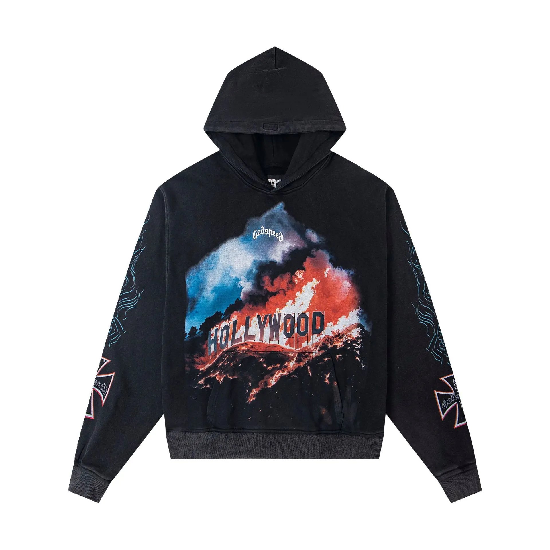 Godspeed Hoodies & Sweatshirts Graphic-print pullover hoodie — G19 black