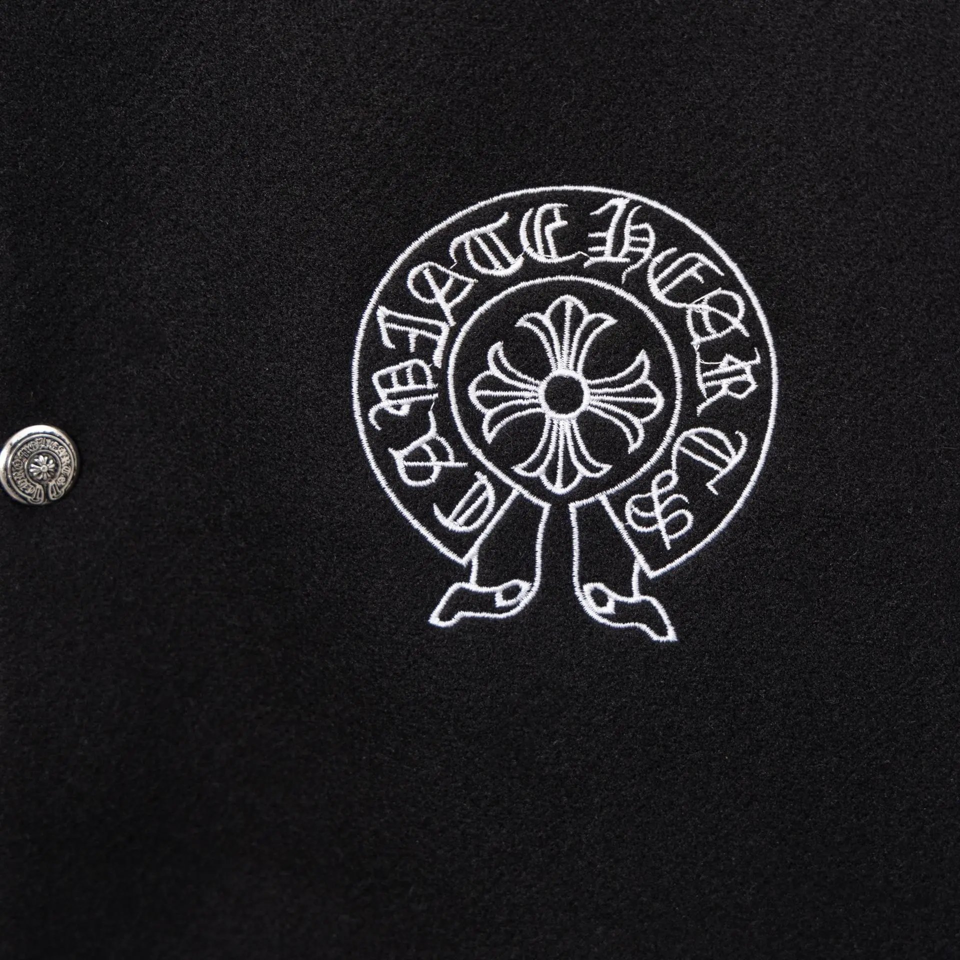 Chrome Hearts Varsity Jacket Black and White Outerwear Jacket - 20