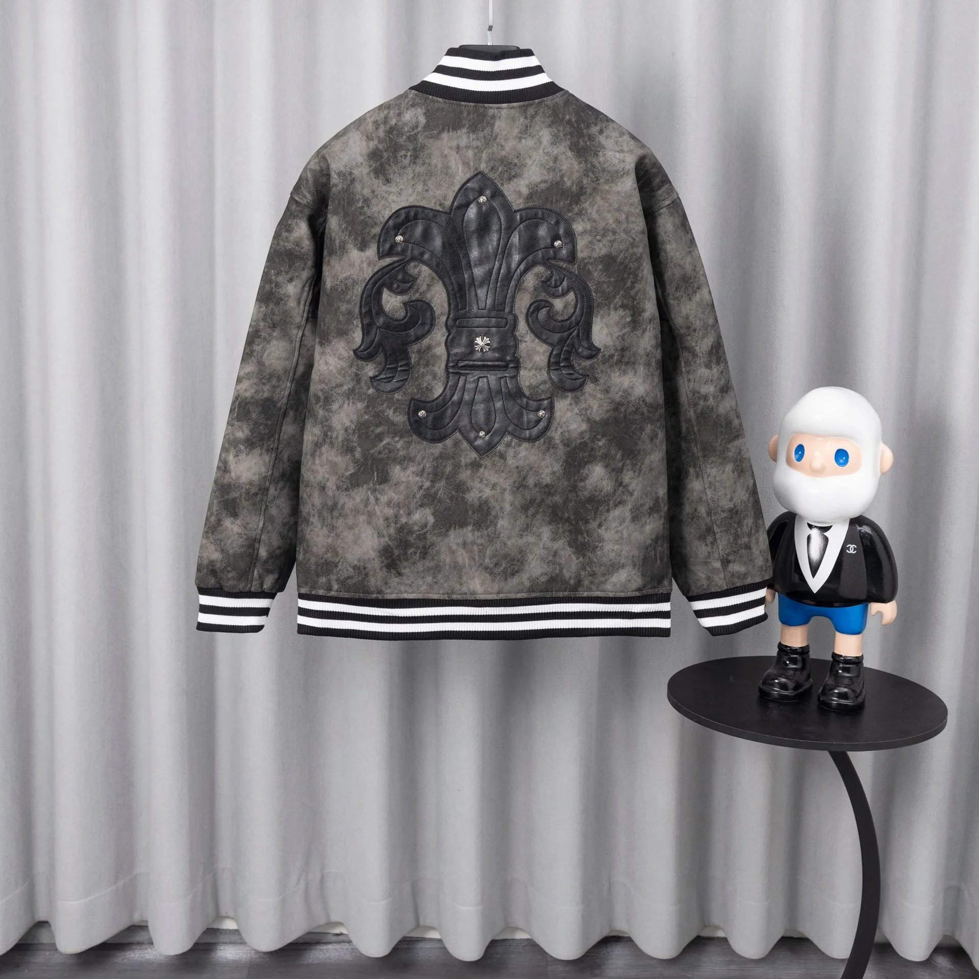Chrome Hearts Varsity Jacket Black and White Outerwear Jacket - 23
