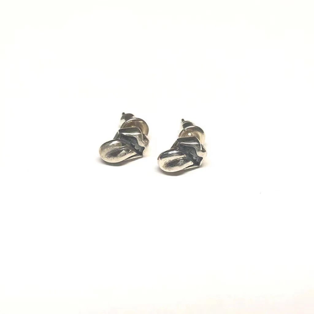 Chrome Hearts Stacked Coin Stud Earrings Silver Jewelry - 11
