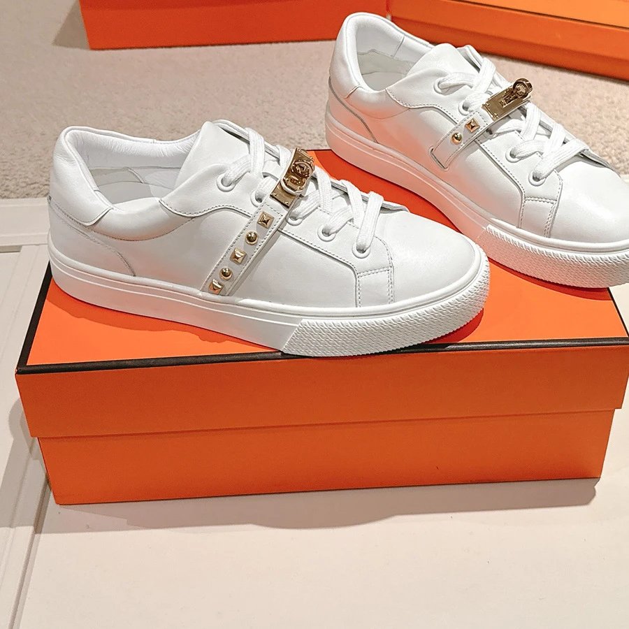 Hermès Oran Sneakers Gray and Navy Canvas Sneakers - 11