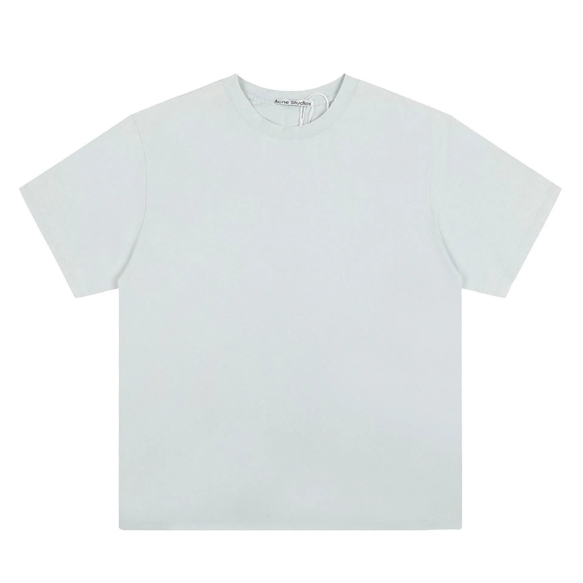Acne Studios T-Shirts Embroidered Logo — AC110 Light Blue