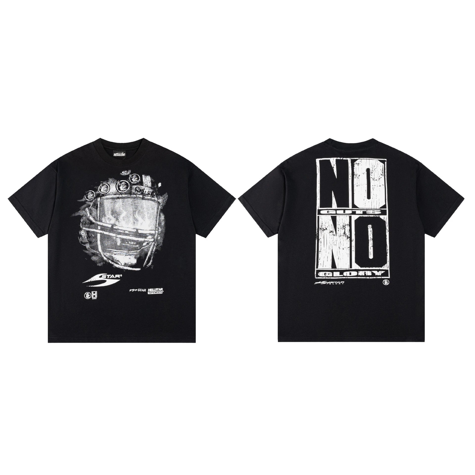Hellstar Reach Your Inner Peace Flame Skeleton T-Shirt Black - 4