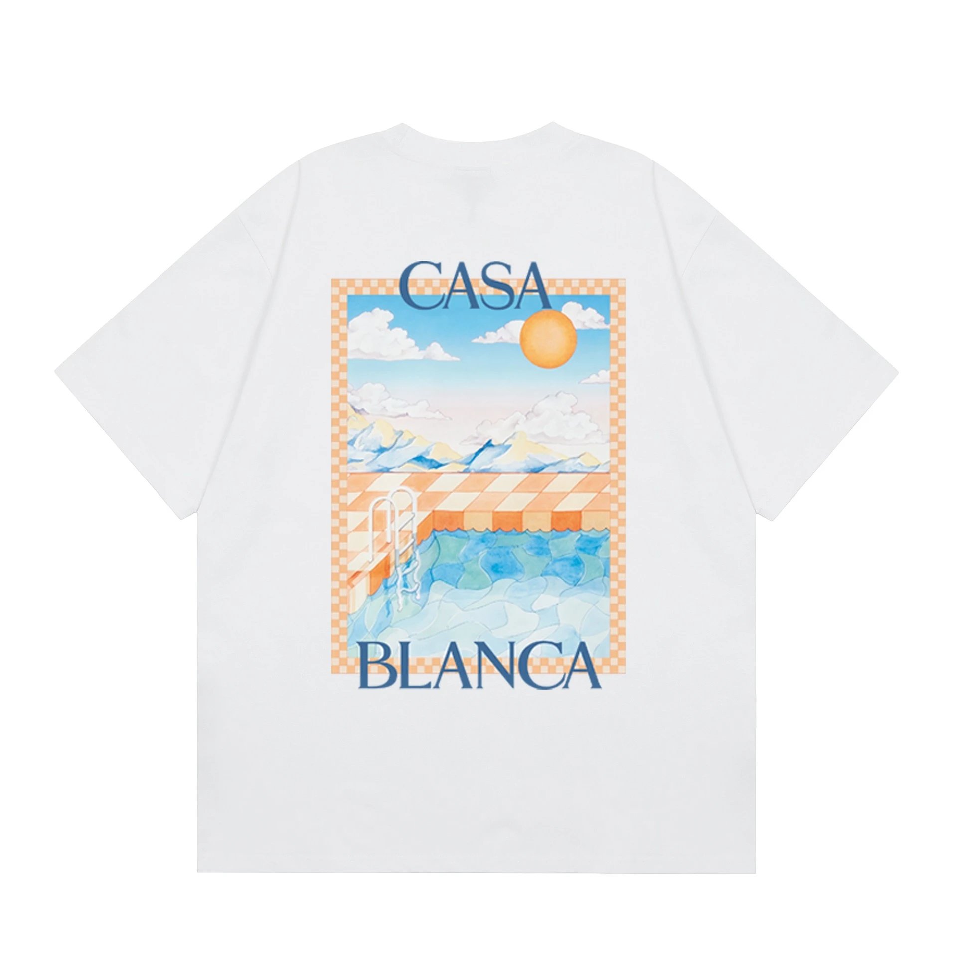 Casablanca Casa Blanca Pool Print White T-Shirt - 24