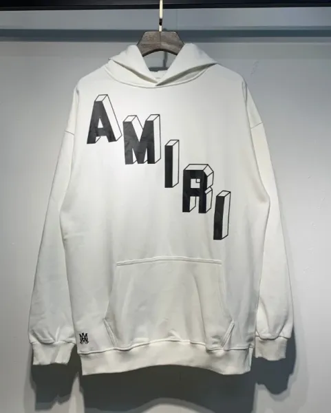 Amiri 3D Logo Hoodie White - 1