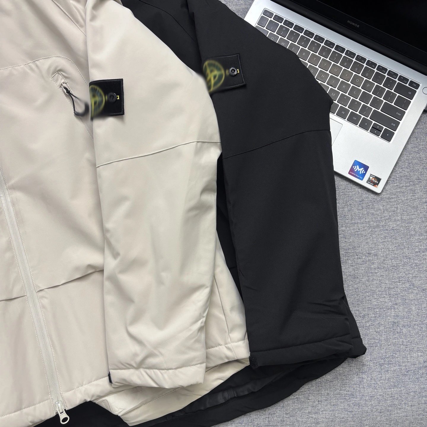 Stone Island Hooded Windbreaker Beige Outerwear - 9
