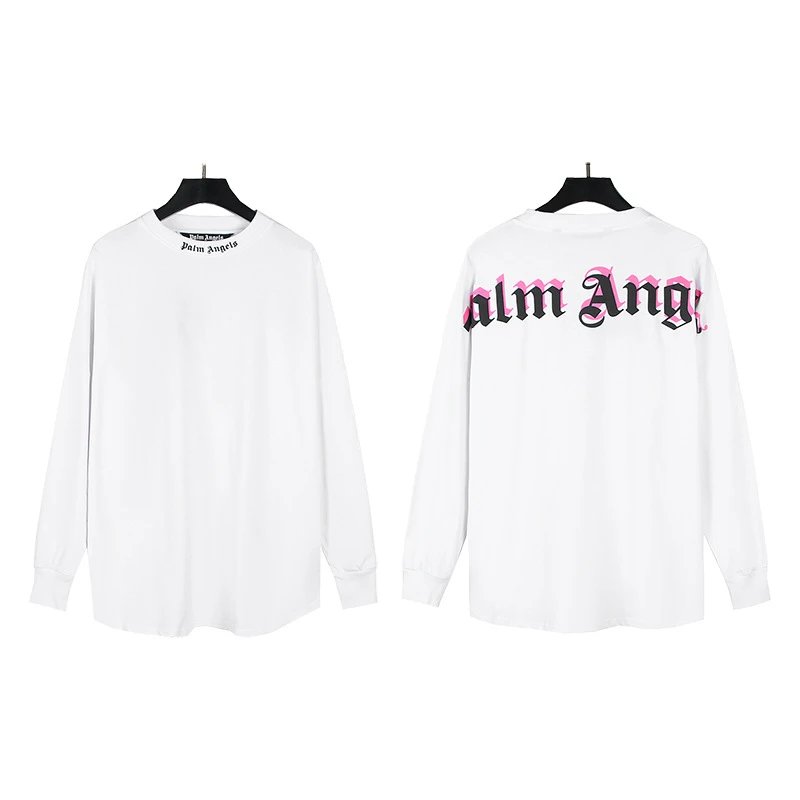 Palm Angels Logo Print White T-Shirt - 40