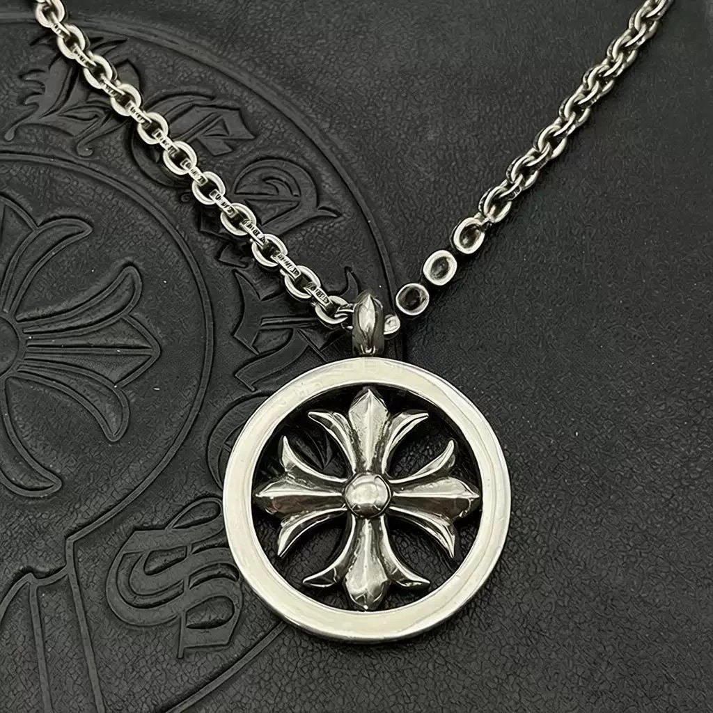 Round Plate Cross Flower Letter Chain