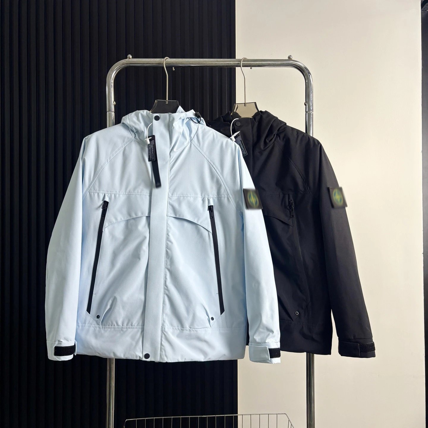 Stone Island Light Blue Technical Windbreaker Jacket Outerwear.windbreaker - 2