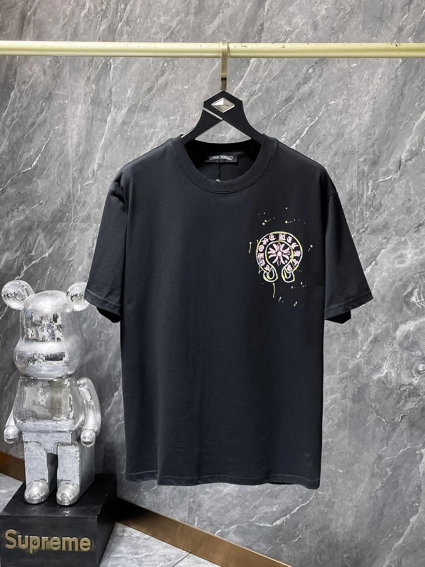 Design St Barth x Unknown Brand Graphic Print Black Oversized T-Shirt T-Shirts - 45