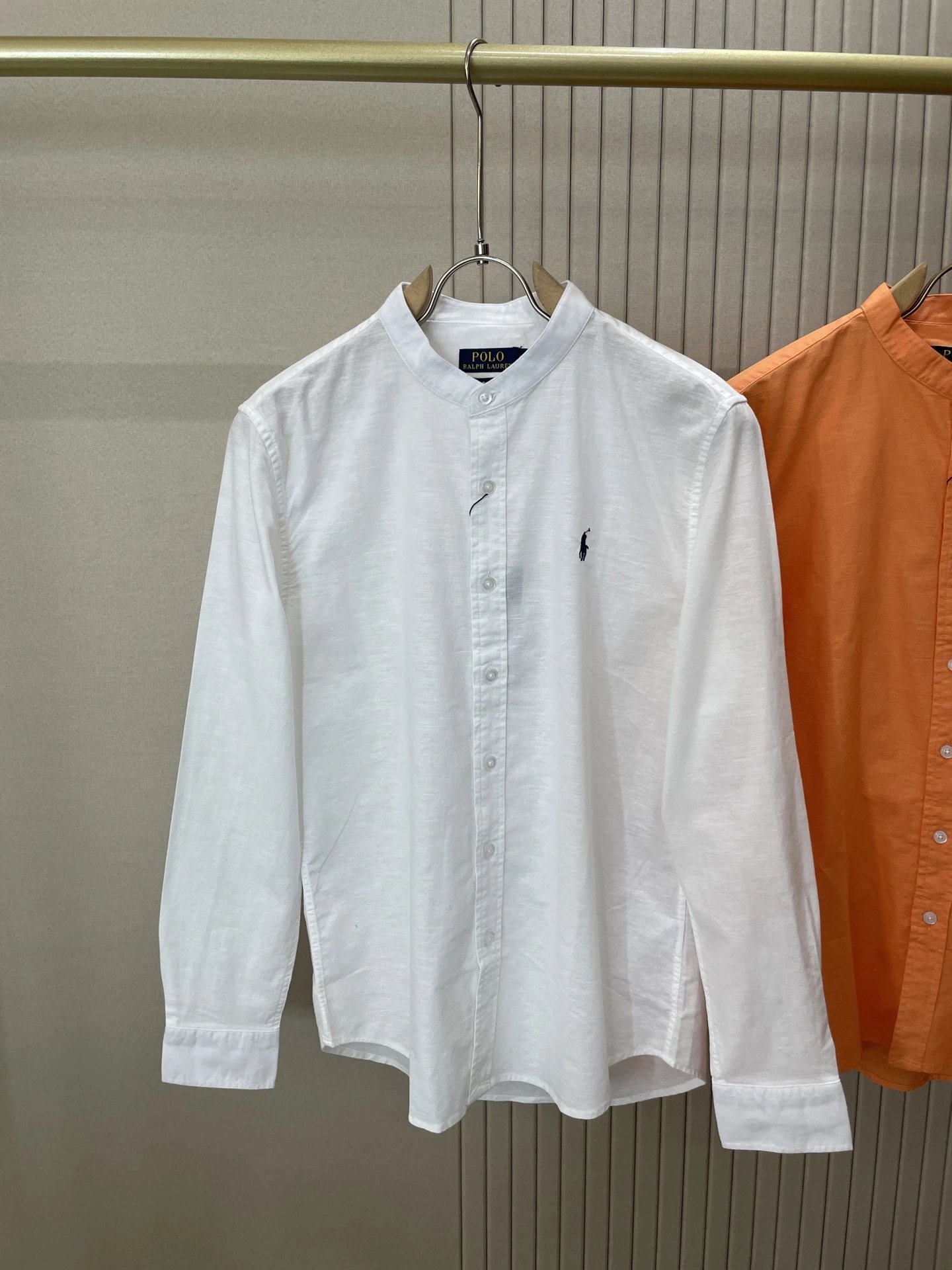 Polo Ralph Lauren Mandarin Collar Shirt Navy Blue - 29