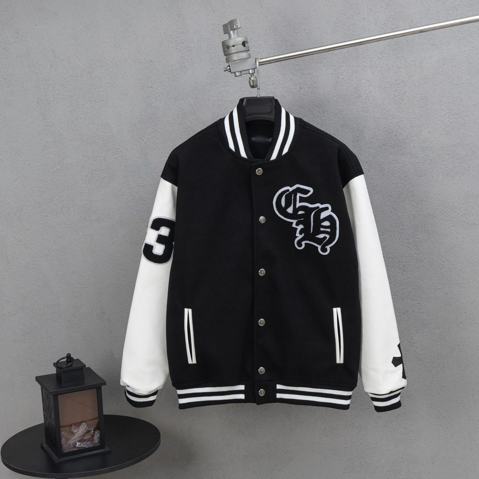 Chrome Hearts Varsity Jacket Black and White Outerwear Jacket - 39