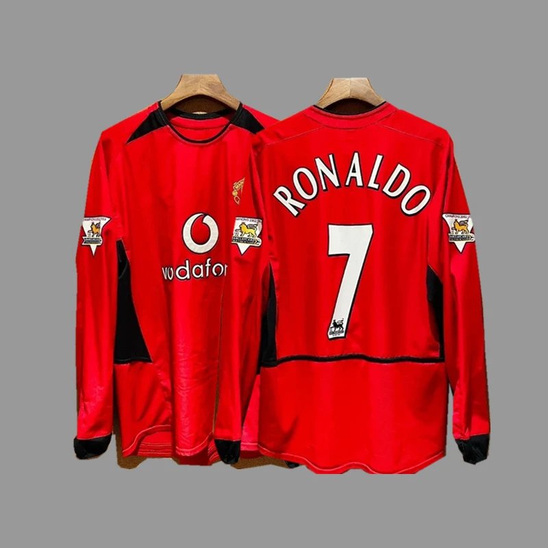 Inter Milan 1997-98 Ronaldo #9 Home Jersey Blue and Black Striped Long-Sleeve Football Shirt - 4