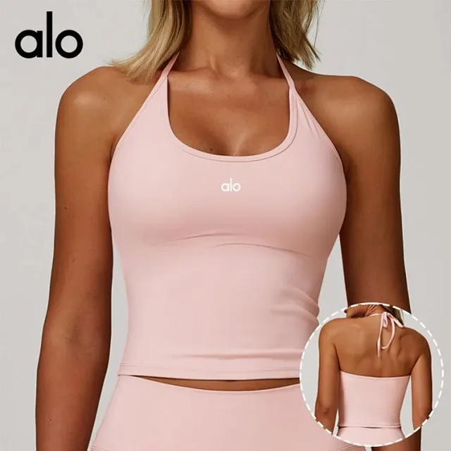 Alo Vests Halter Tie-Back Active Tank Top product detail image 3