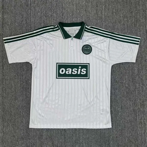 Adidas Originals Oasis Live 25 Polo White / Green Polo Shirt - 1