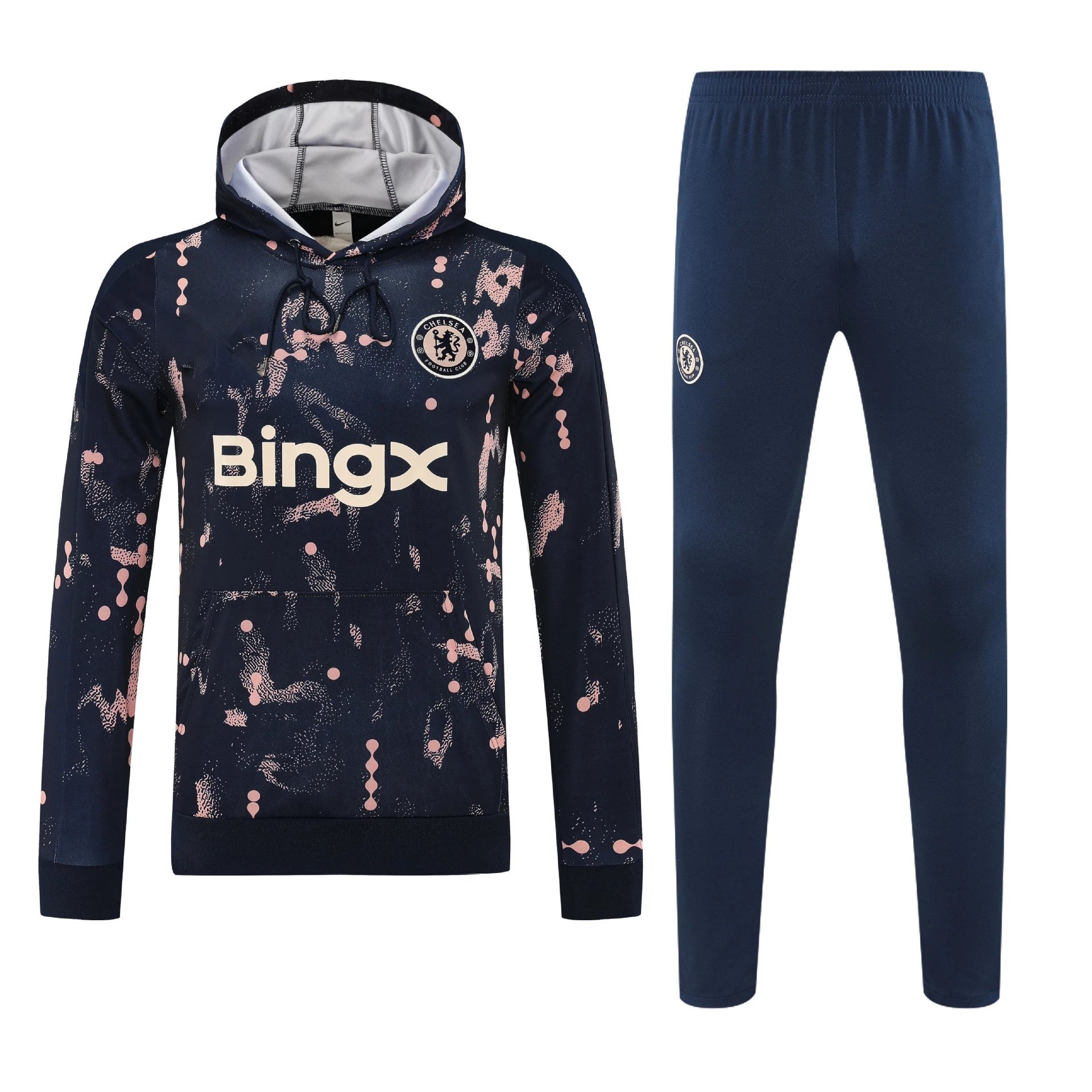 Flamengo Training Hoodie and Sweatpants Set Turquoise Navy Tracksuit - 11