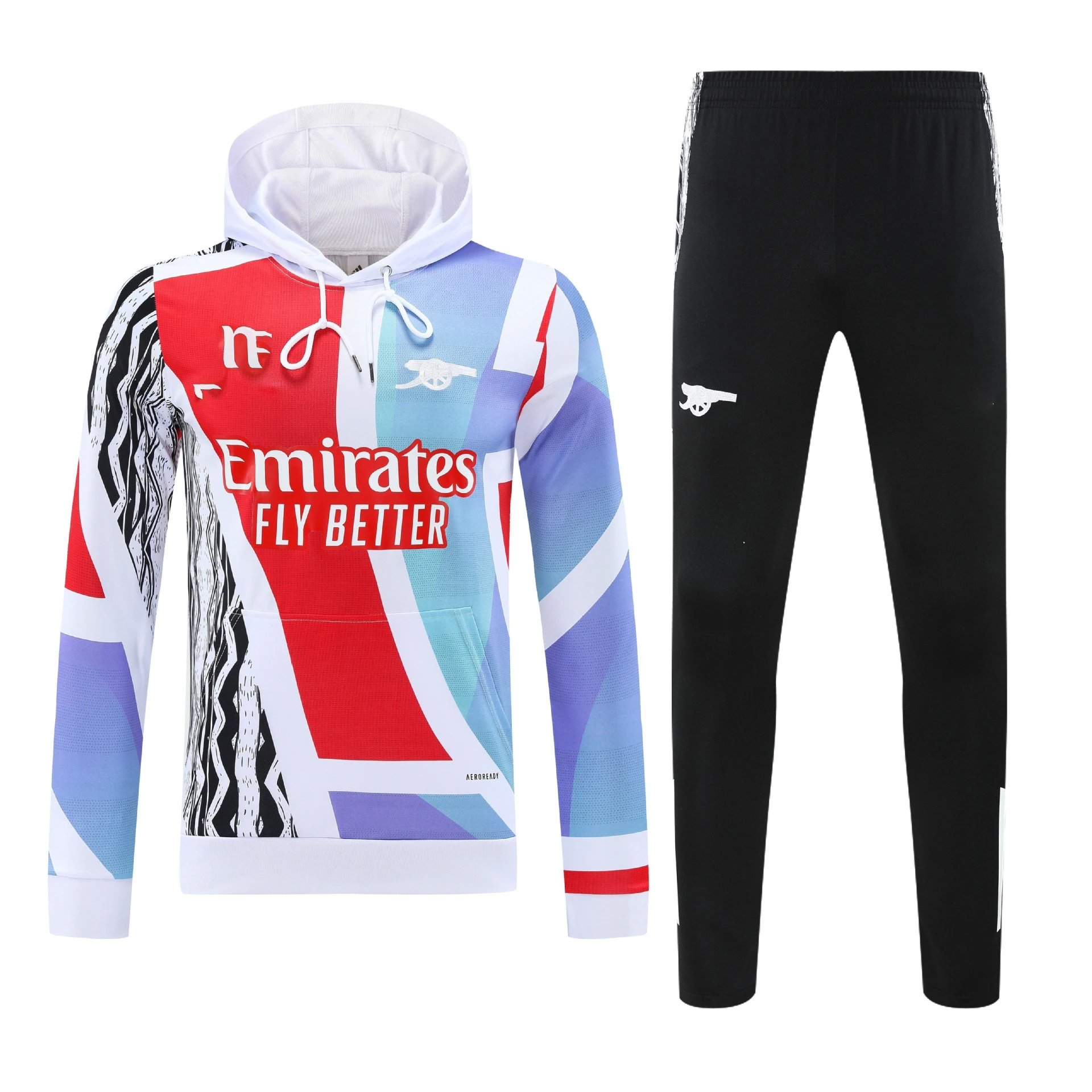 Flamengo Training Hoodie and Sweatpants Set Turquoise Navy Tracksuit - 14