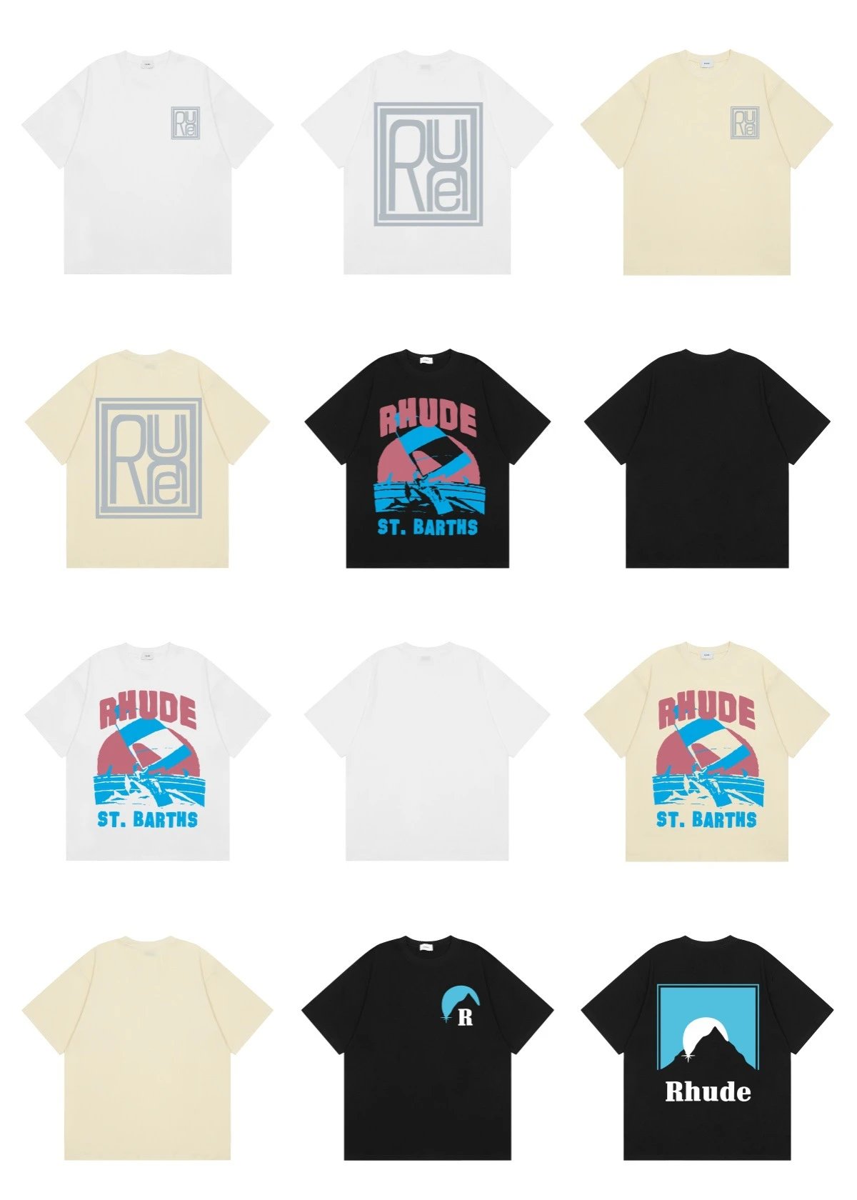 Rhude Yacht Club Graphic Print Black T-Shirt - 4