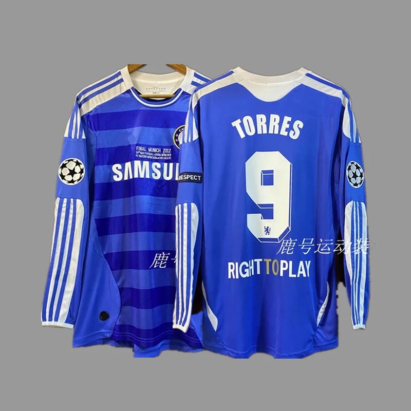 Inter Milan 1997-98 Ronaldo #9 Home Jersey Blue and Black Striped Long-Sleeve Football Shirt - 3
