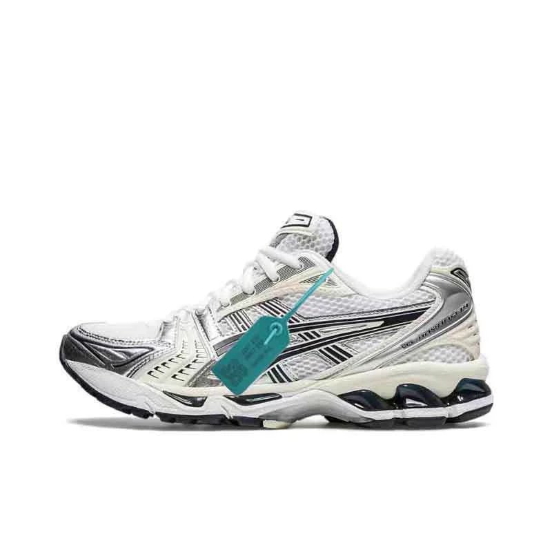 Asics Gel-Kayano 14 Silver Black Mesh Running Shoes - 12