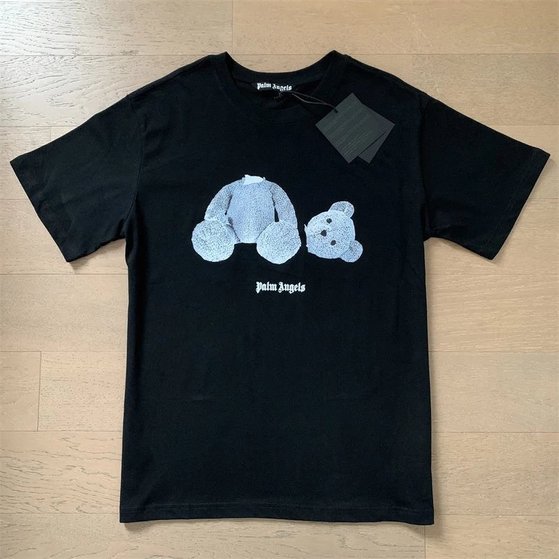 Palm Angels Logo Print White T-Shirt - 9