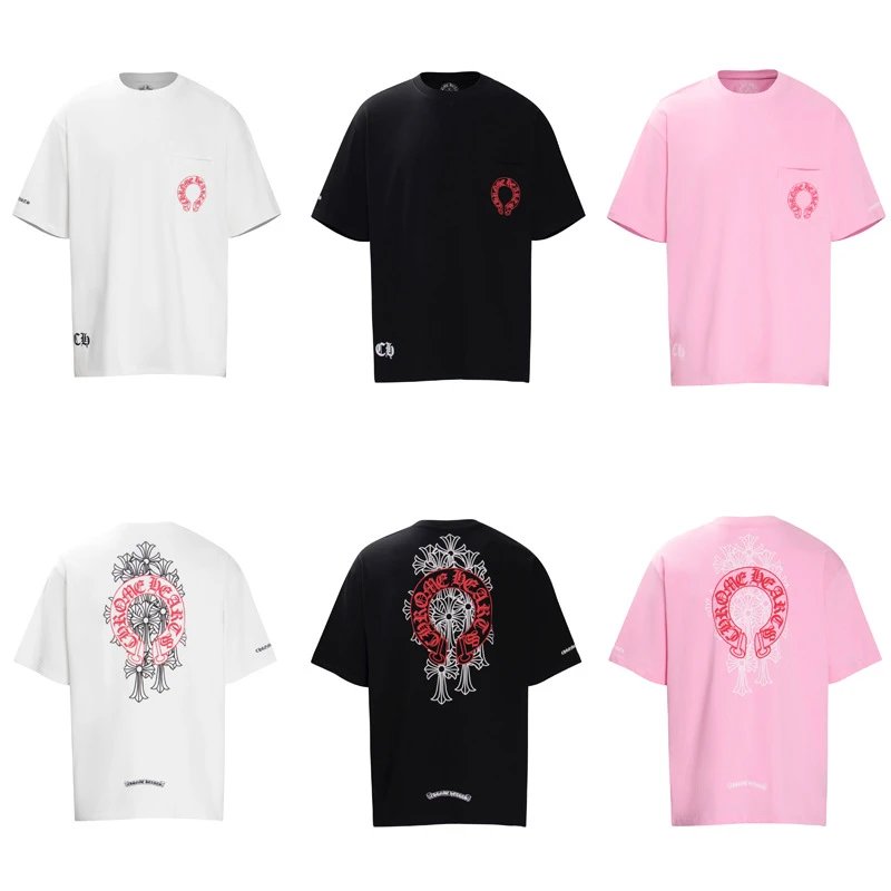 Chrome Hearts Logo Embroidered Black T-Shirt - 4
