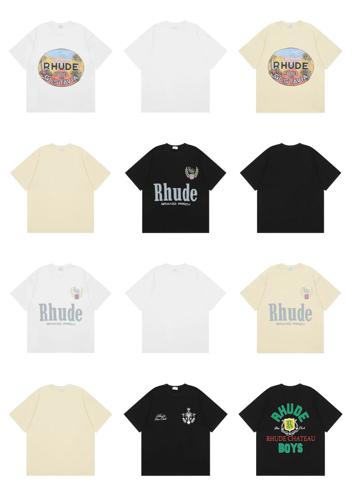 Rhude Yacht Club Graphic Print Black T-Shirt - 10