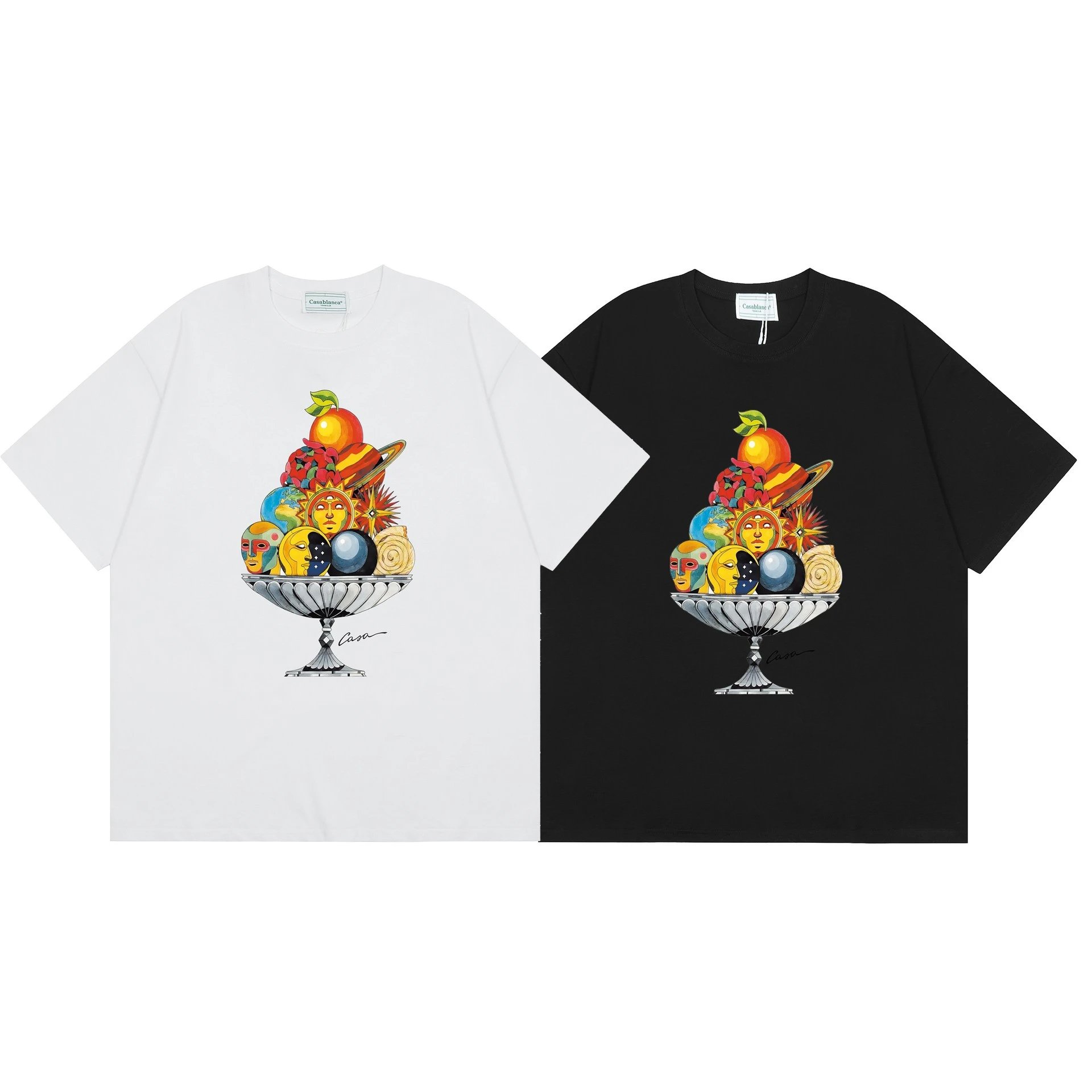 Casablanca Casa Blanca Pool Print White T-Shirt - 28