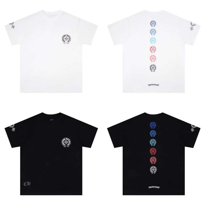 Chrome Hearts Logo Embroidered Black T-Shirt - 15