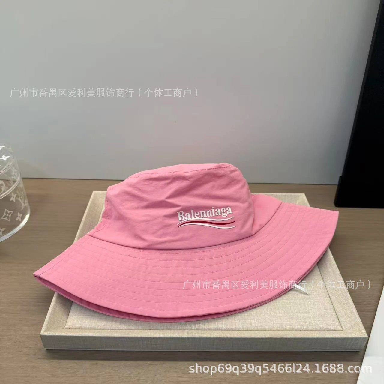 Balenciaga Logo Embroidered Yellow Bucket Hat - 18