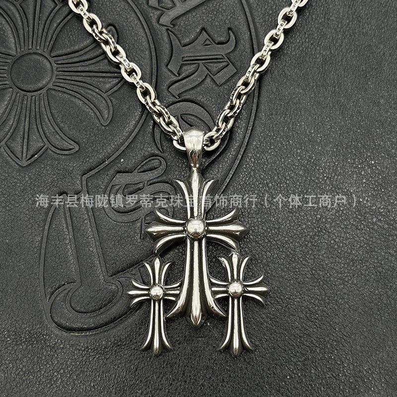 Chrome Hearts Key Pendant Necklace Silver Jewelry - 15