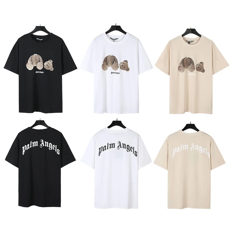 Palm Angels Logo Print White T-Shirt - 7