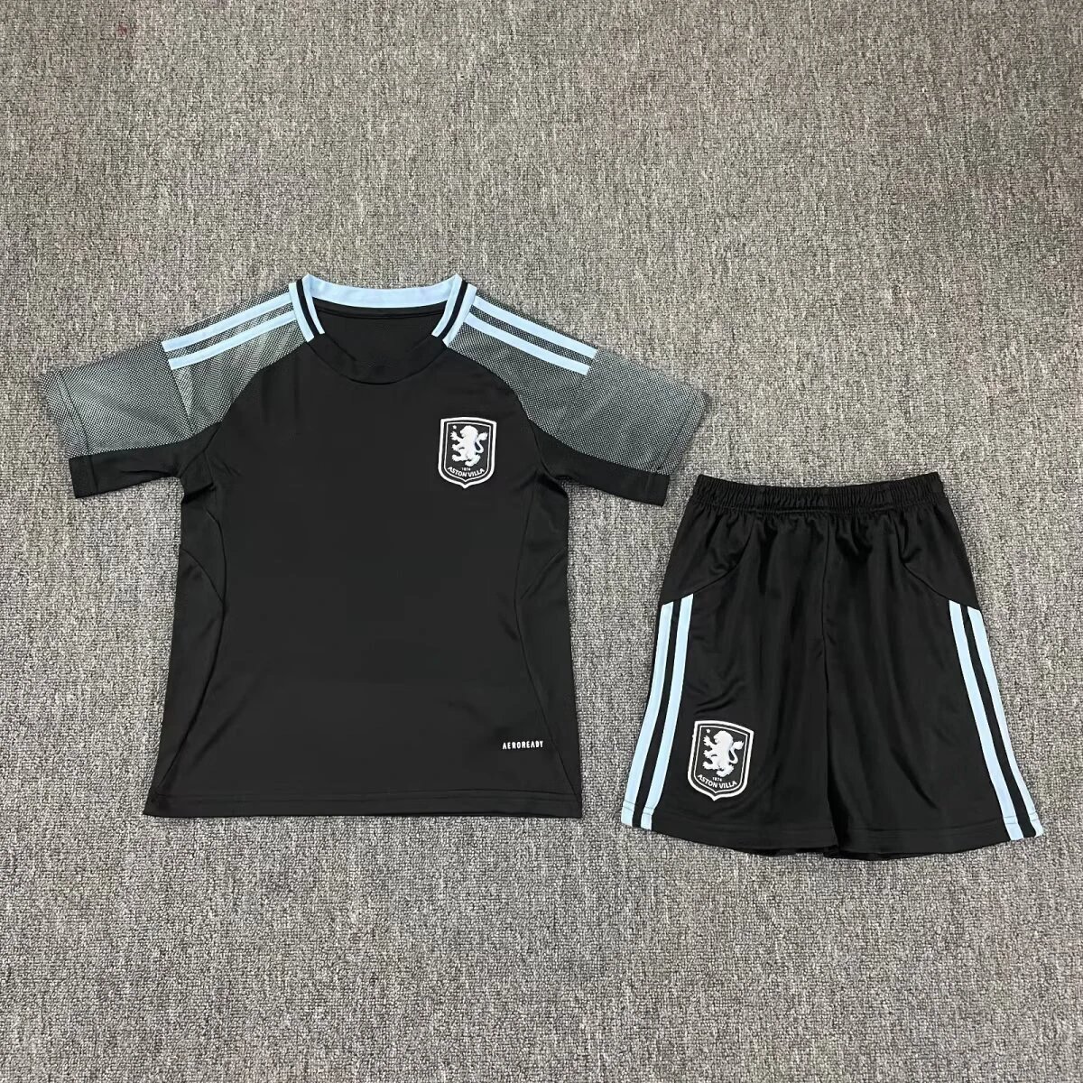 Castore Everton FC 2023-24 Third Kit Blue Swirl Jersey and White Shorts Sets - 6