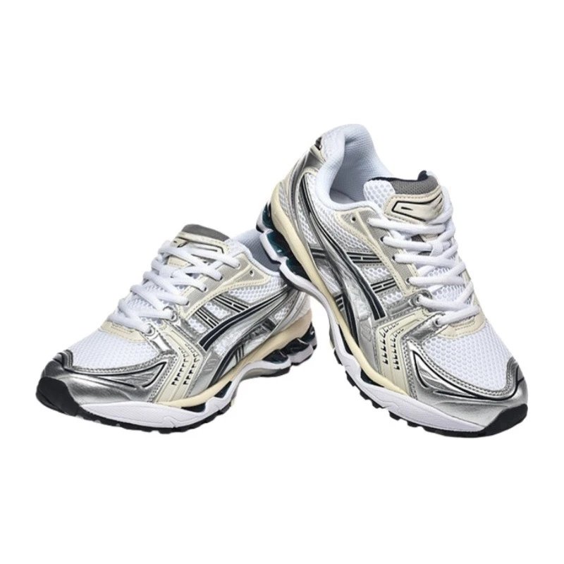 Asics Gel-Kayano 14 Silver Red Gold Running Shoes - 7