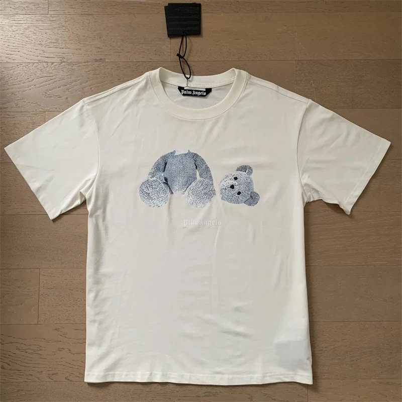 Palm Angels Logo Print White T-Shirt - 11