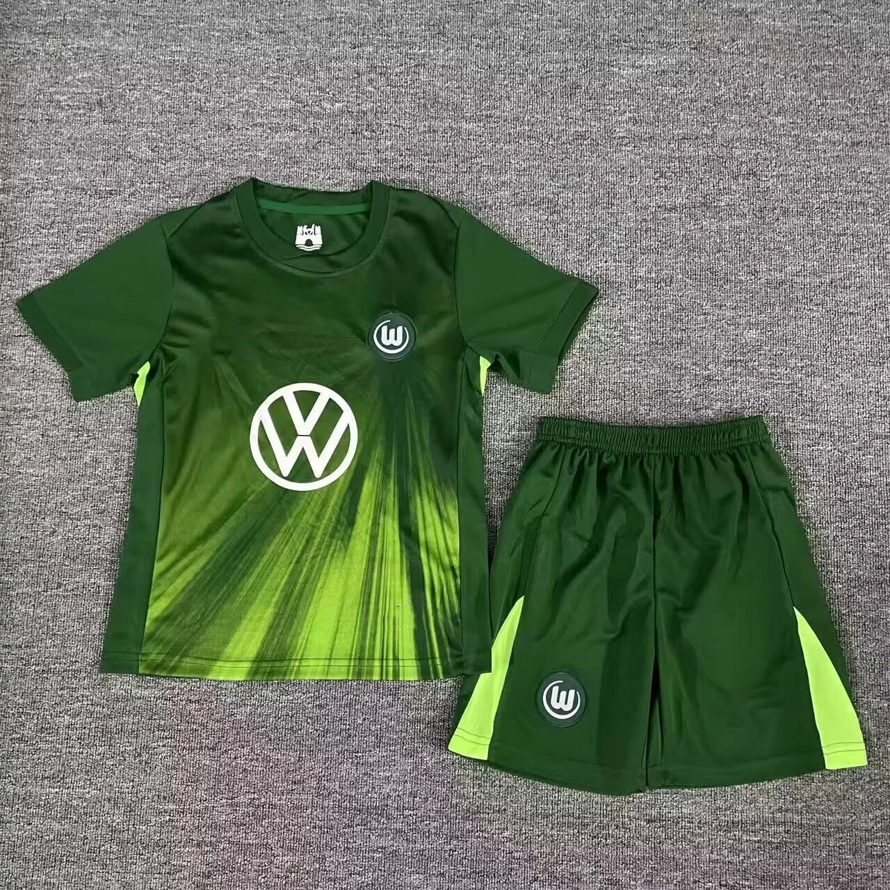 Castore Everton FC 2023-24 Third Kit Blue Swirl Jersey and White Shorts Sets - 2