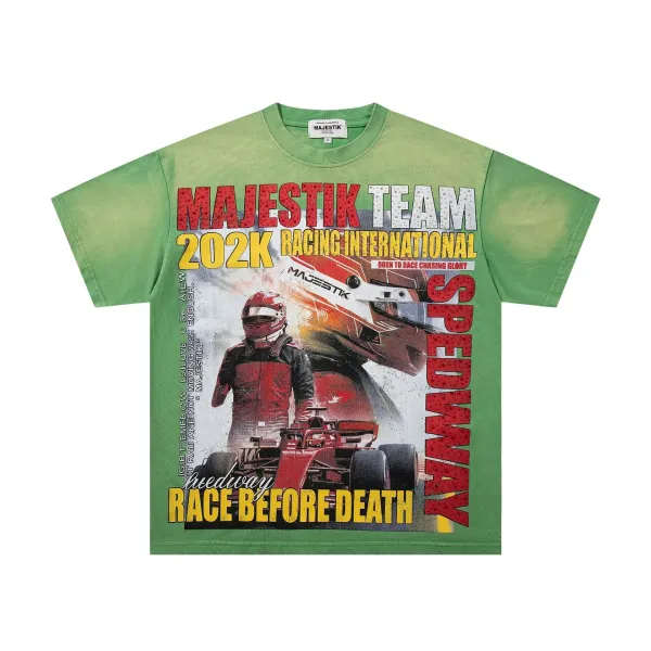 Design Majestik Majestik Team 202K Racing International Green Graphic T-Shirt T-Shirts - 1
