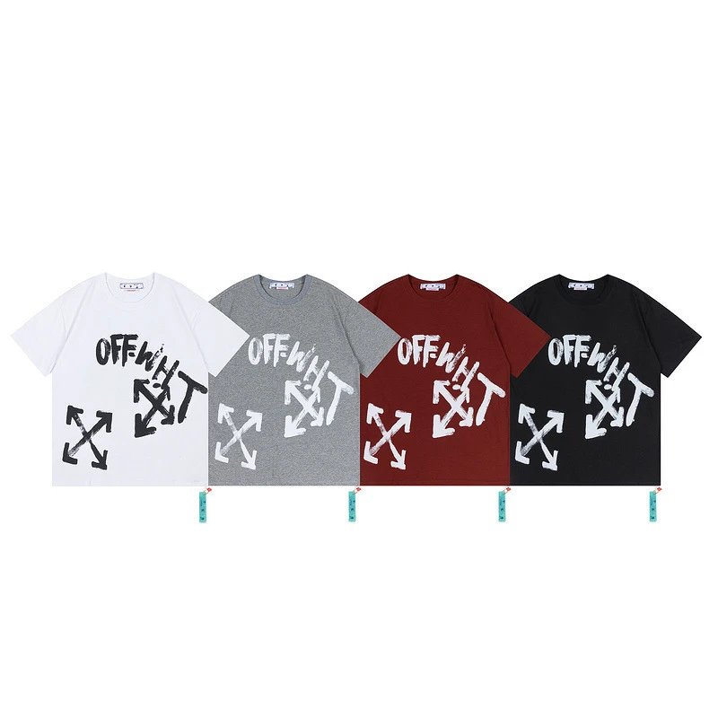 Off-White Crocodile Print Acid Wash Black T-Shirt - 3