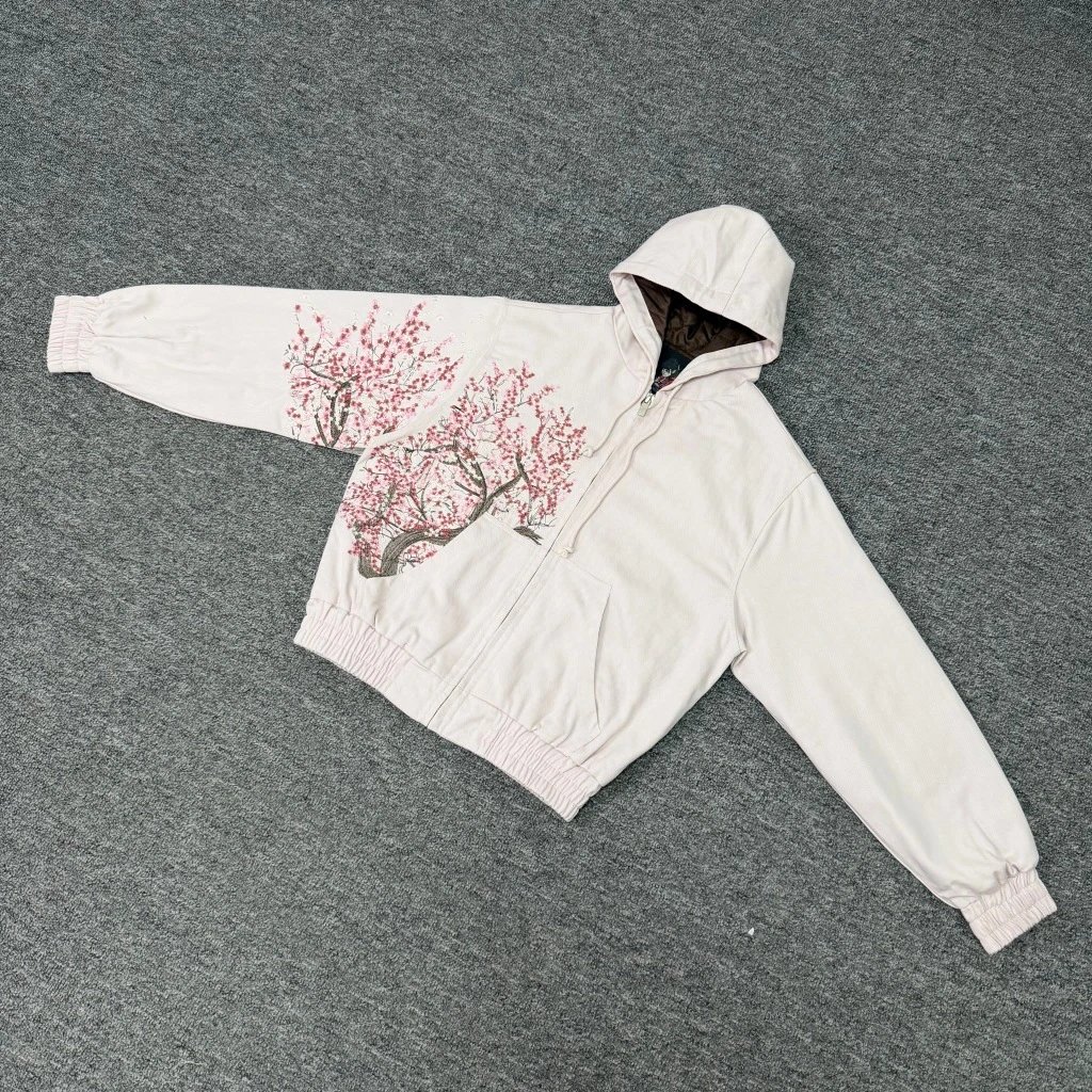801刺绣花朵夹克（粉）