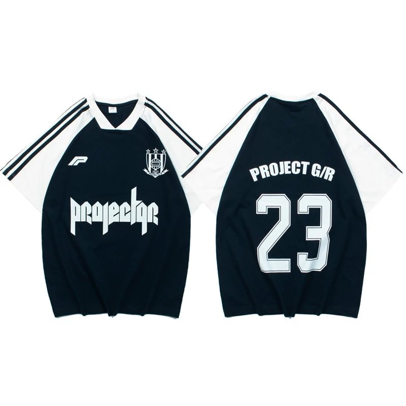 Design Slogan Mesh Jersey Black / White - 14
