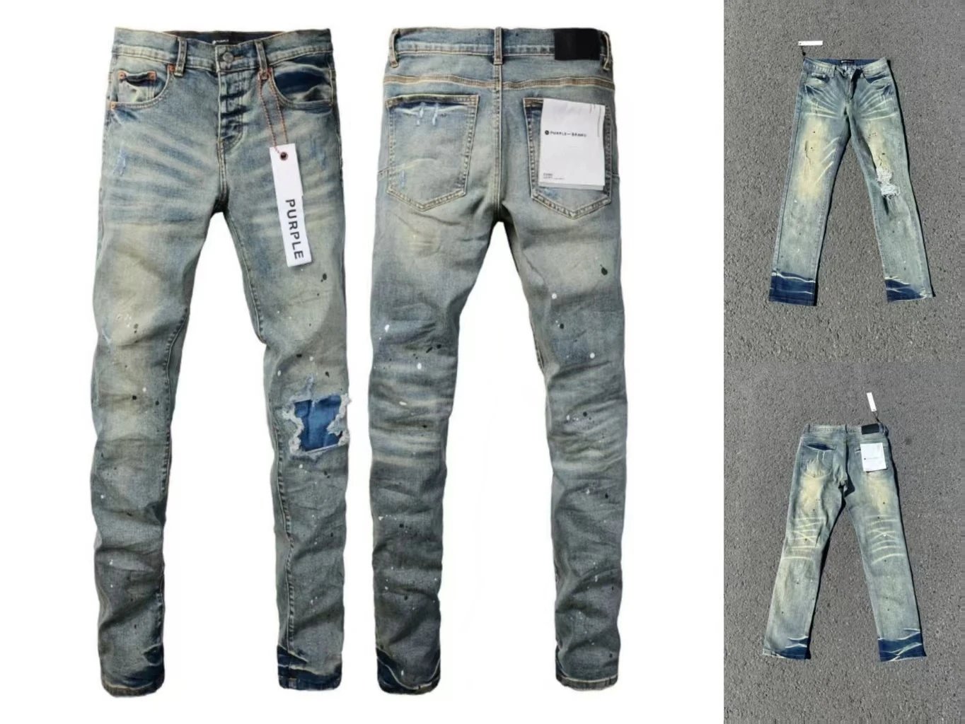 Amiri Acid Wash Distressed Slim Fit Jeans - 22
