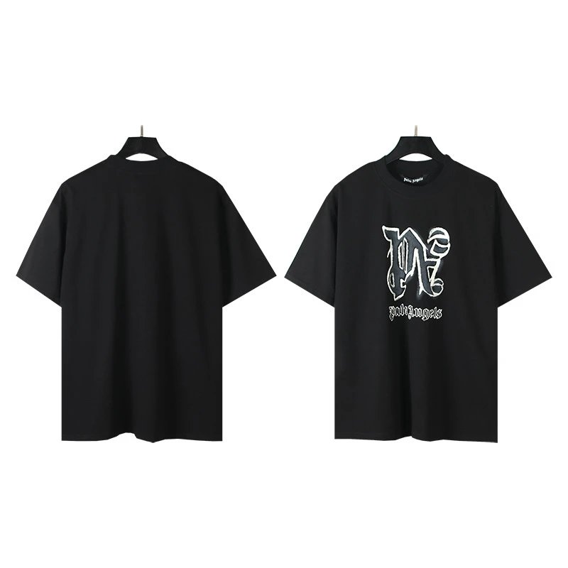 Palm Angels Logo Print White T-Shirt - 23