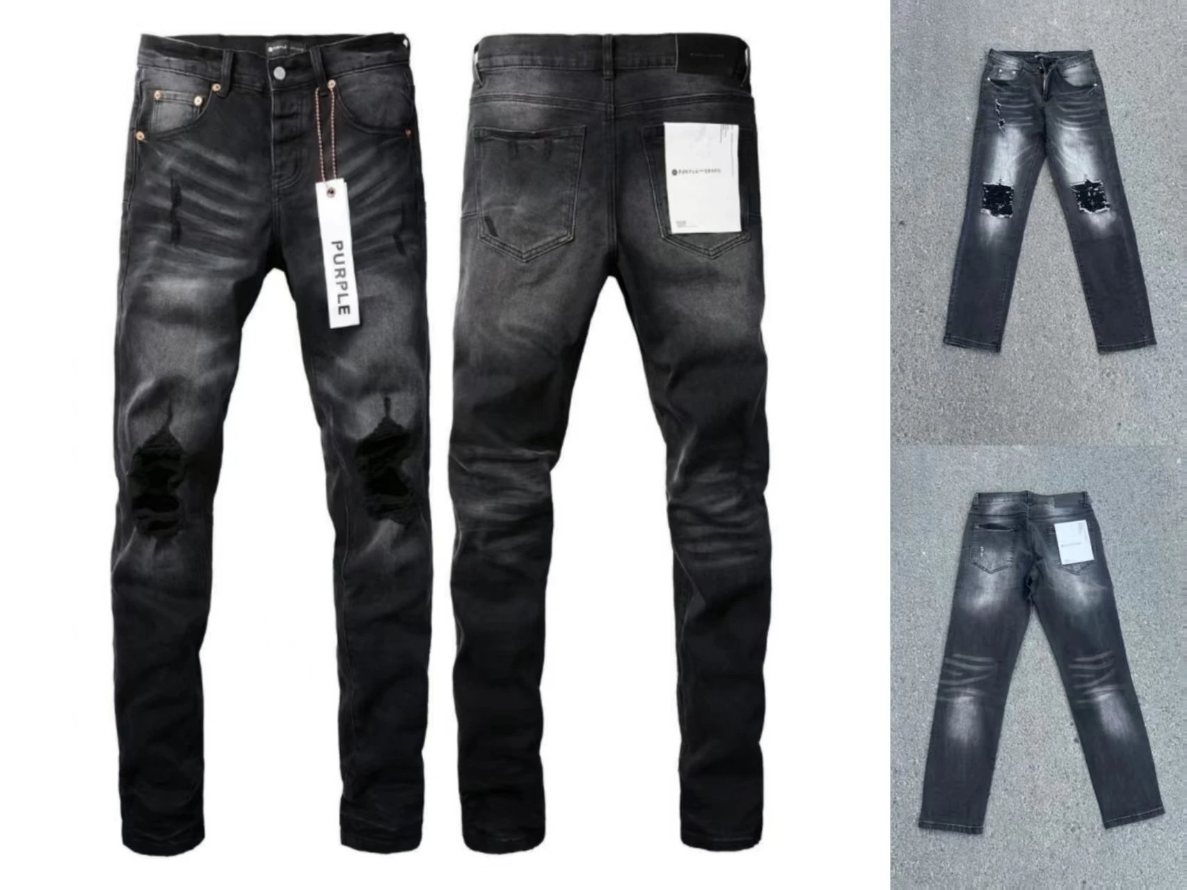 Amiri Acid Wash Distressed Slim Fit Jeans - 25