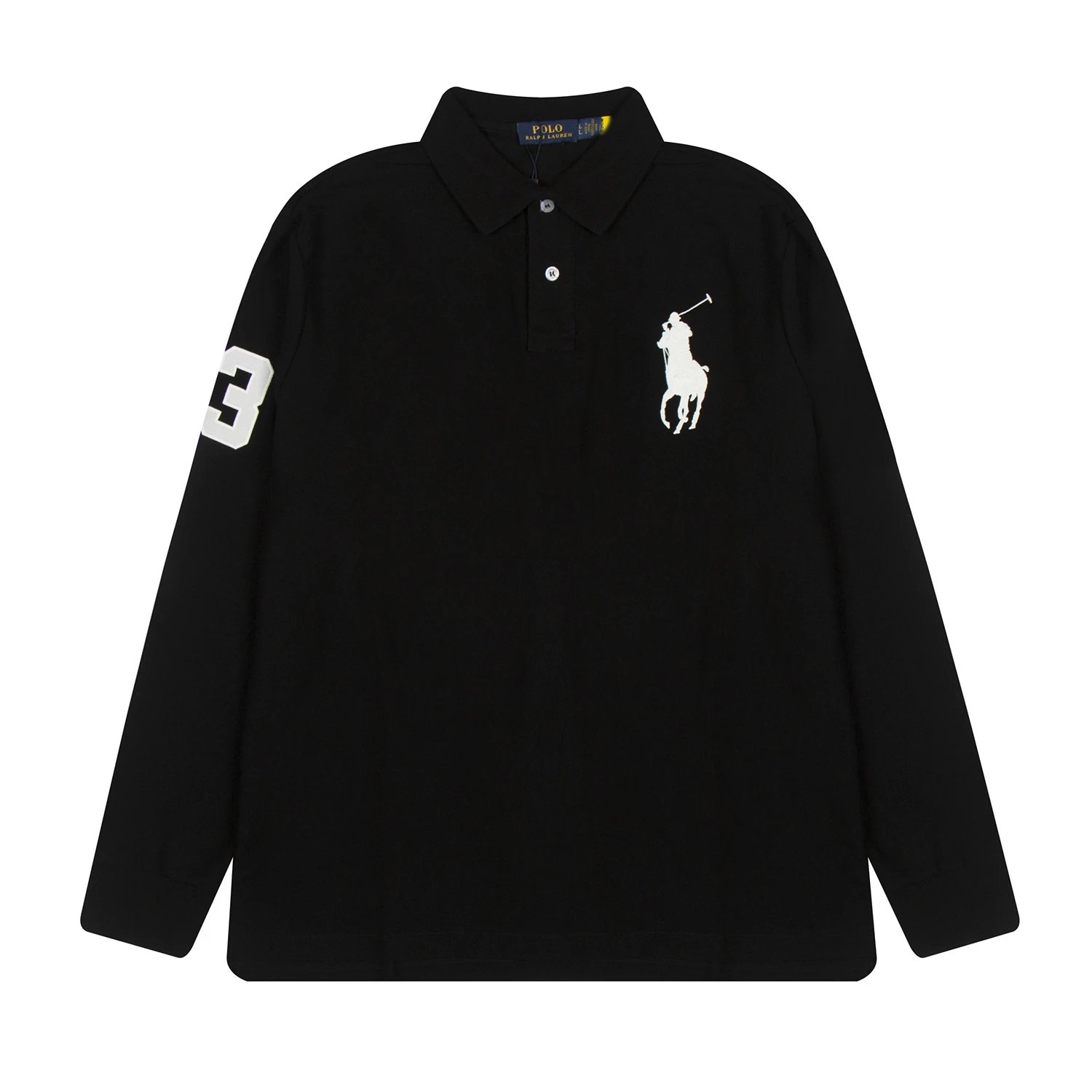 Polo Ralph Lauren Big Pony Long Sleeve Polo White Tops Polo - 5