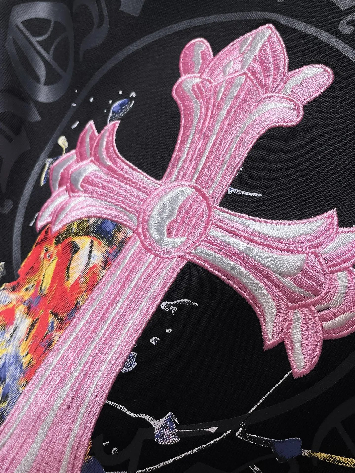 Chrome Hearts Circle Cross Embroidered White T-Shirt - 51